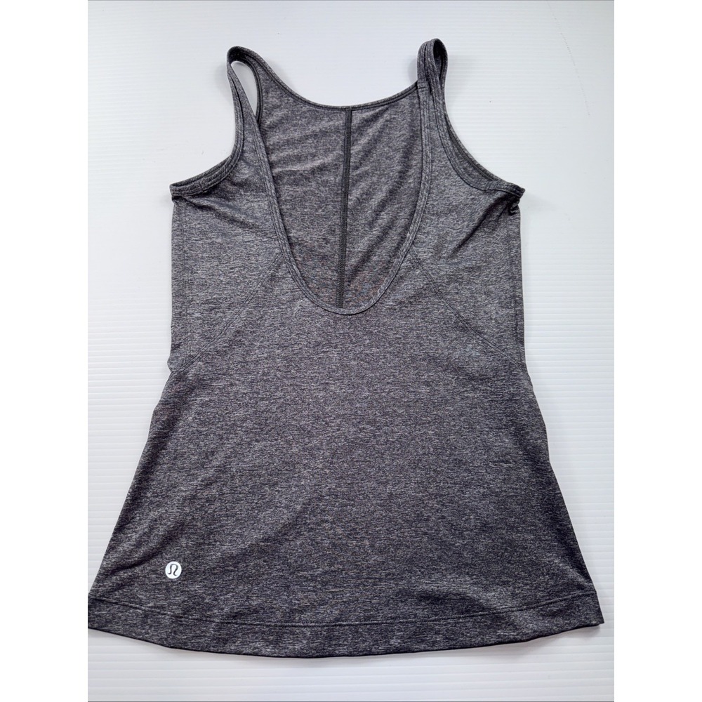 Lululemon Womens Gray Sleeveless Low Scoop‎ Neck Pullover Tank Top 4/6 No Tag
